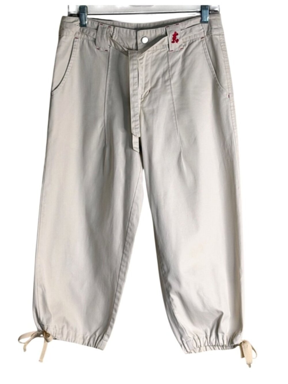 Walt Disney World Womens Mickey Mouse Crop Pants Khaki Size S